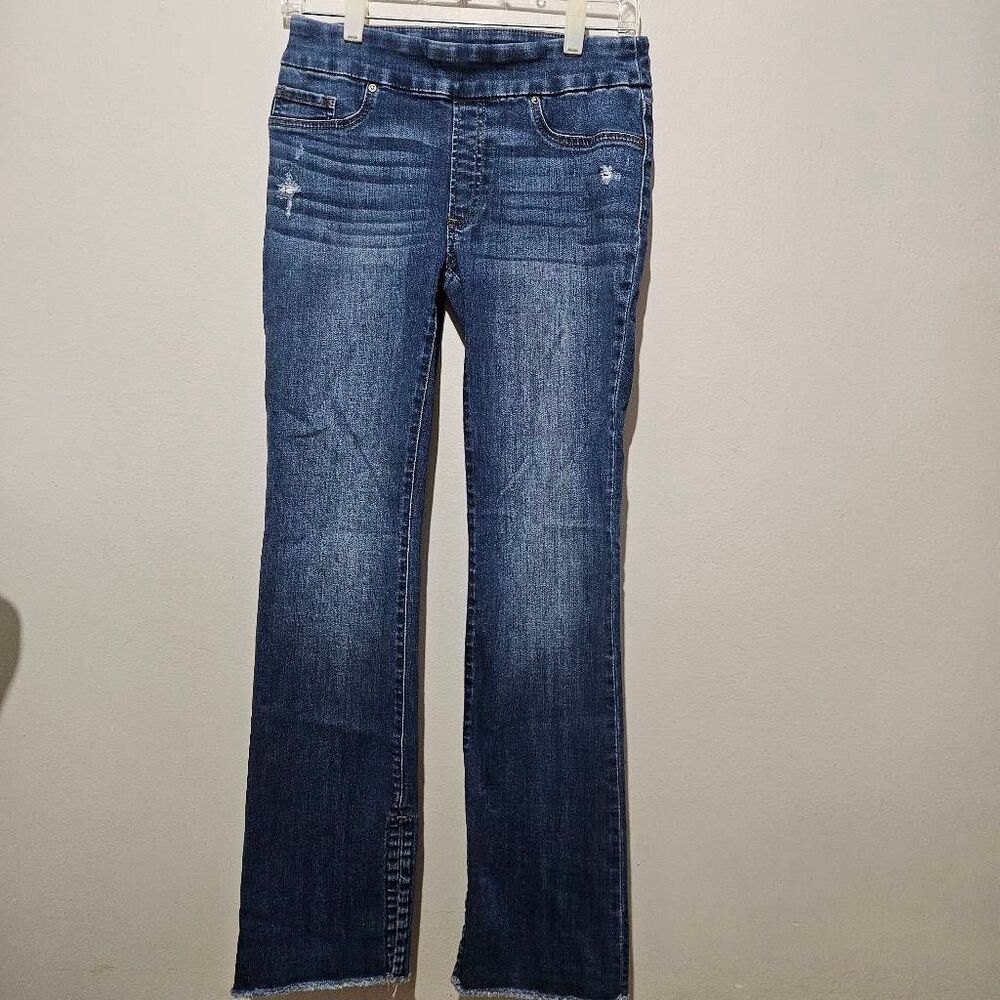 Chico's Jeans Pull On Slim Boot Cut Blue Denim Size 000R